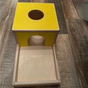 Lovevery Wooden Nesting/Hide Box with wood ball